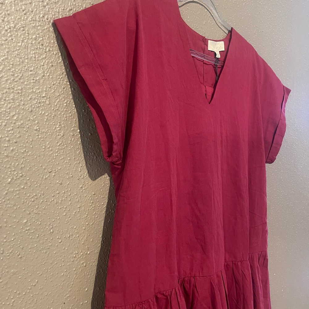 Pinch Cece Deep Red Short Sleeve Dress - Picture 4 of 7